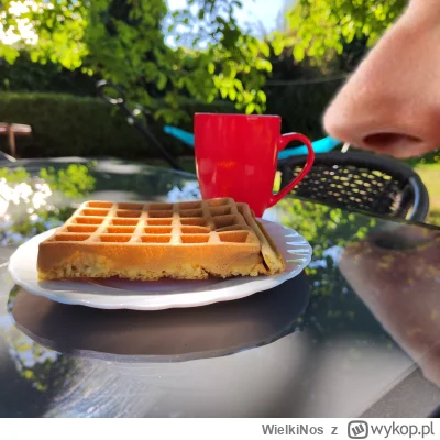 WielkiNos - #dziendobry 

Kawa i śniadanie w ogrodzie xd


#kawa #sniadanie #gofry #p...