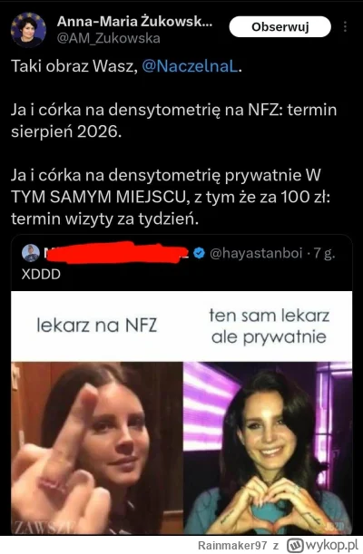 Rainmaker97 - Libkowa fajnolewica zdziwiona ze NFZ nie działa jak należy bo brakuje w...