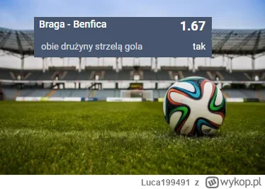 Luca199491 - PROPOZYCJA 09.02.2023
Spotkanie: Braga - Benfica
Bukmacher: STS
Typ: obi...