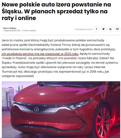 JC97 - W tym roku miała być produkcja seryjna, a tu jeszcze z budową fabryki nie rusz...