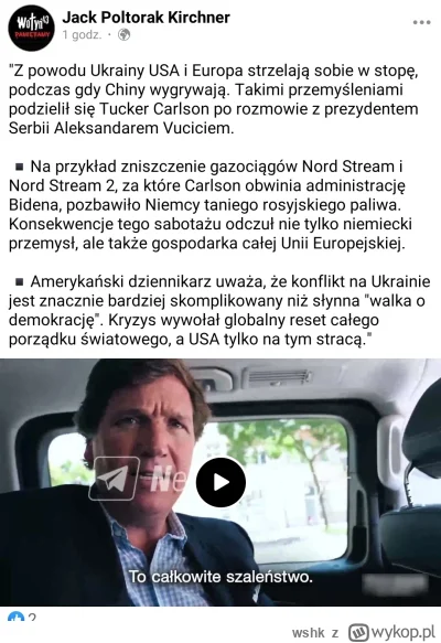 wshk - W #koniaszowatapropaganda pojawiła się nowa narracja - USA traci na wojnie. Wc...