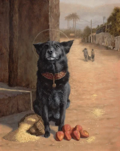 Deykun - Dog” (2022) ~ Diego De La Rosa

#malarstwo #smiesznypiesek #psy &źródło