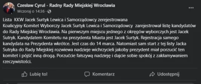 mroz3 - @Tommy__: jedyna Lewica kota popiera Sutryka to Ciążyński i stary komuch z pz...