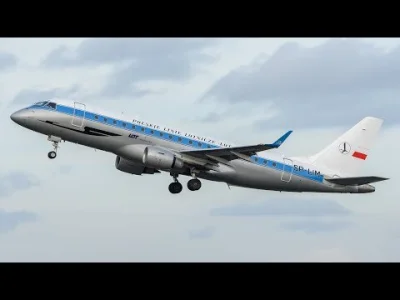 XKHYCCB2dX - Lądowanie i kołowanie Embraera E175LR LOT SP-LIM w retro malowaniu 2023....