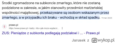 Jarusek - >Najgorzej, że środki na OFE teoretycznie można by było dziedziczyć, a zusu...