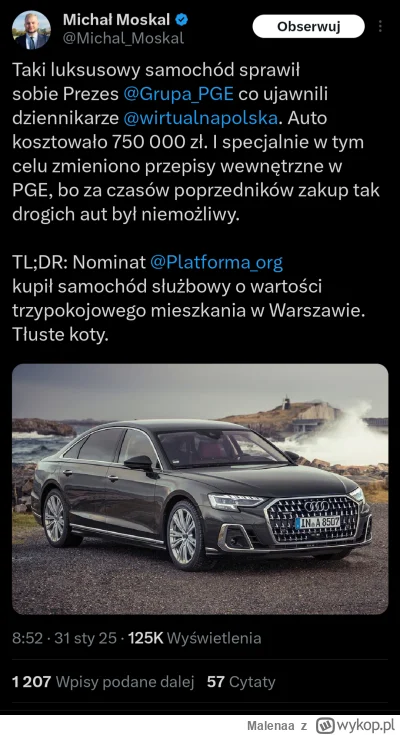 Malenaa - #gielda #motoryzacja #polityka