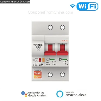n____S - ❗ MoesHouse Tuya 80A 2P Smart WiFi Circuit Breaker
〽️ Cena: 35.87 USD (dotąd...
