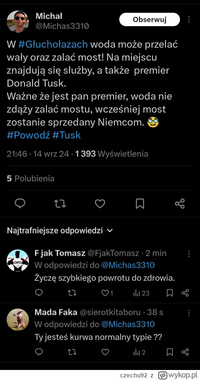 czechu92 - Ten Twitter to jakaś inna gęstość xD

#powodz
