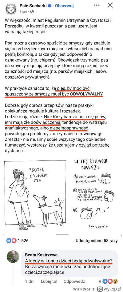 WielkiNos - Uwielbiam posty wielbicieli psów, w których często się okazuje, że myślą ...