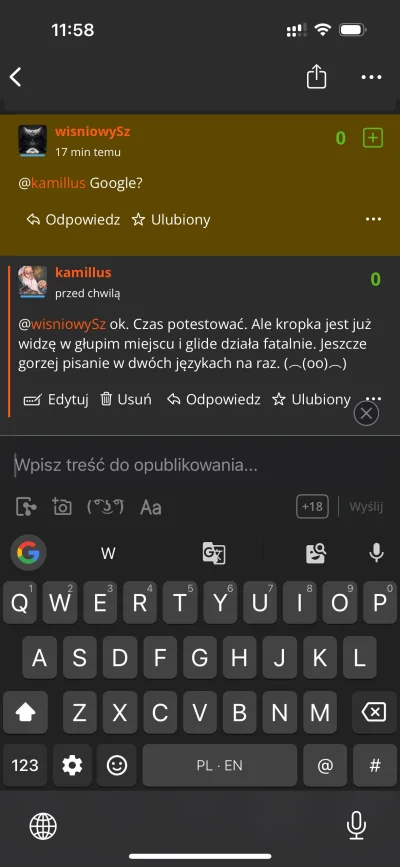 kamillus - No I kolejny problem.   Tak to wygląda przy aplikacji wykop