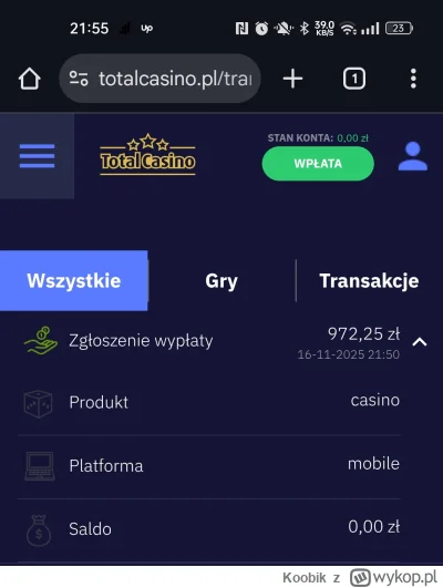 Koobik - Lol wplacilem 30zl na p---------e xD

#totalcasino #h----d #kasyno