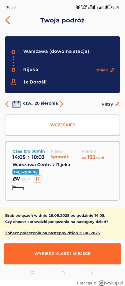 Caracas - @seretu  @deni28s Ale wcześniej jest taniej to cena na ostatnią chwilę ci w...