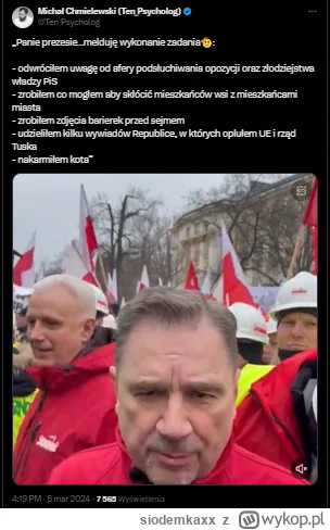 siodemkaxx - pisowska chołota podpinająca się pod #protest #rolnictwo