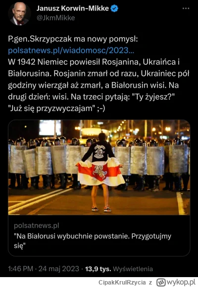 CipakKrulRzycia - #korwin #bekazkonfederacji #polityka #ukraina #bialorus #rosja #heh...