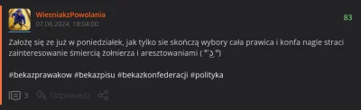 WiesniakzPowolania - No i mamy poniedziałek.
I jak tam Wielcy Polacy i Prawdziwi Pols...