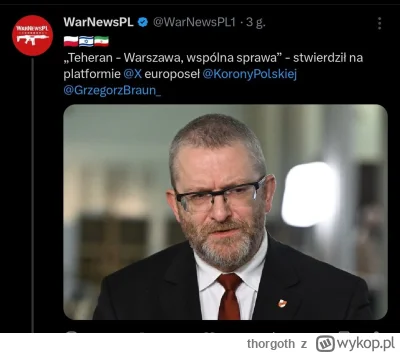 thorgoth - Ruscy za naszą granicą to "nie nasza wojna" ale Izrael vs islamiści to już...