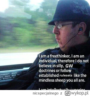 nicspecjalnego - >Moja historia wyróżnia się tym, że jest wynikiem świadomej analizy ...