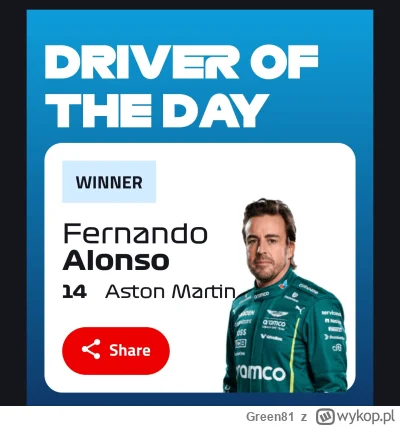 Green81 - #f1 hero of the day!