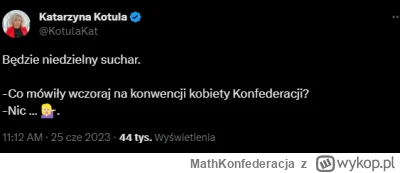 MathKonfederacja - Czy według Pani Poseł z Lewicy Anna Bryłka, która wystąpiła na wcz...