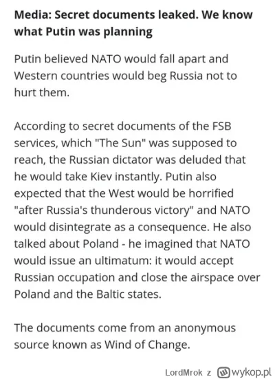 LordMrok - #heheszki #rosja #ukraina #wojna
Putin wstawaj zesrałeś się