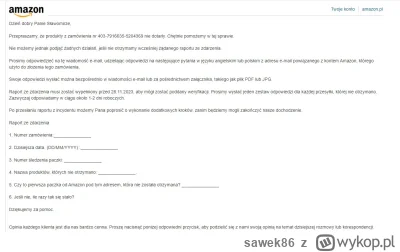 sawek86 - Co do zgłoszenia reklamacji na niedoręczoną przesyłkę to oni taki email mi ...