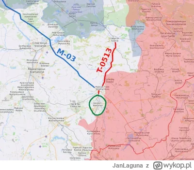 JanLaguna - Sytuacja pod Bachmutem. Zdobywając Sołedar Rosjanie przecięli trasę T-051...