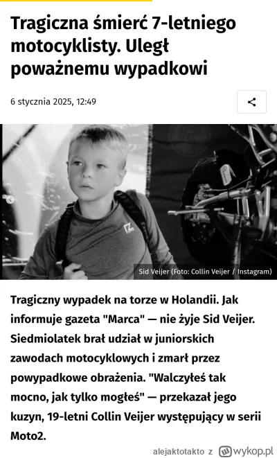 alejaktotakto - To przede wszystkim pasją rodziców,ciekawe czy są świadomi ryzyka.