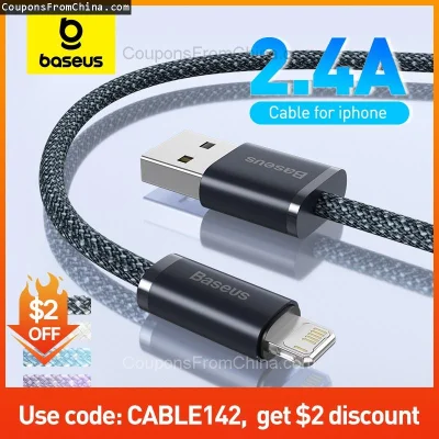 n____S - ❗ Baseus USB Cable iPhone 2.4A 1m
〽️ Cena: 2.16 USD (dotąd najniższa w histo...