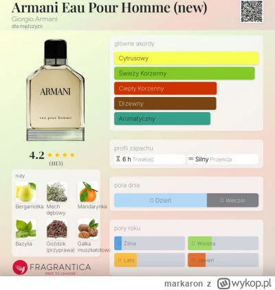 markaron - Po testach będę zamawiał unowocześnionego klasyka od Armaniego czyli Eau P...
