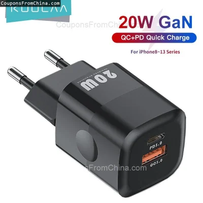 n____S - ❗ KUULAA USB-C Charger 20W PD QC 3.0
〽️ Cena: 4.25 USD (dotąd najniższa w hi...