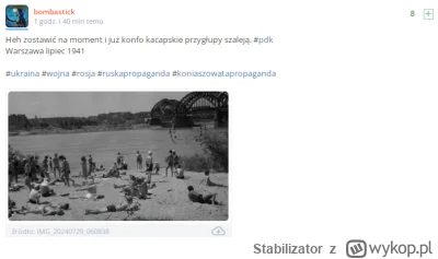 Stabilizator - Gostek na dowód ze w Polsce było tak samo jak teraz na ukrainie wrzuca...