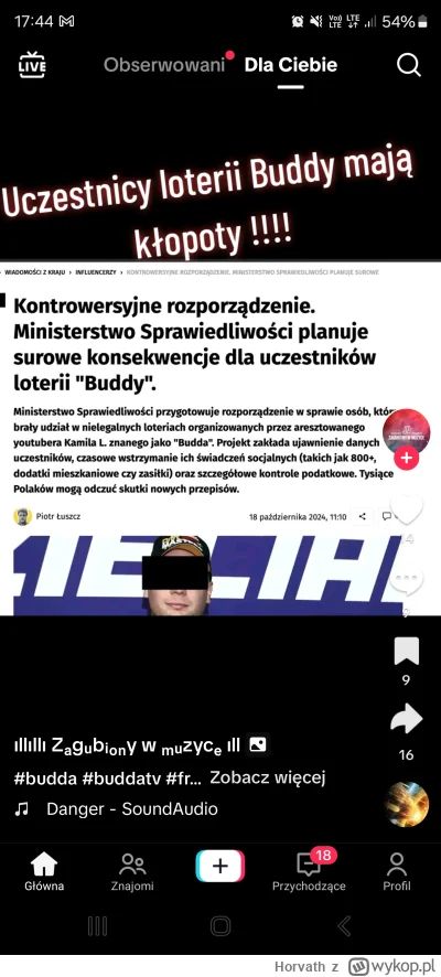 Horvath - @ParryHotter mi już się na tiktoku wyświetliło xD napisałem komentarz, że d...