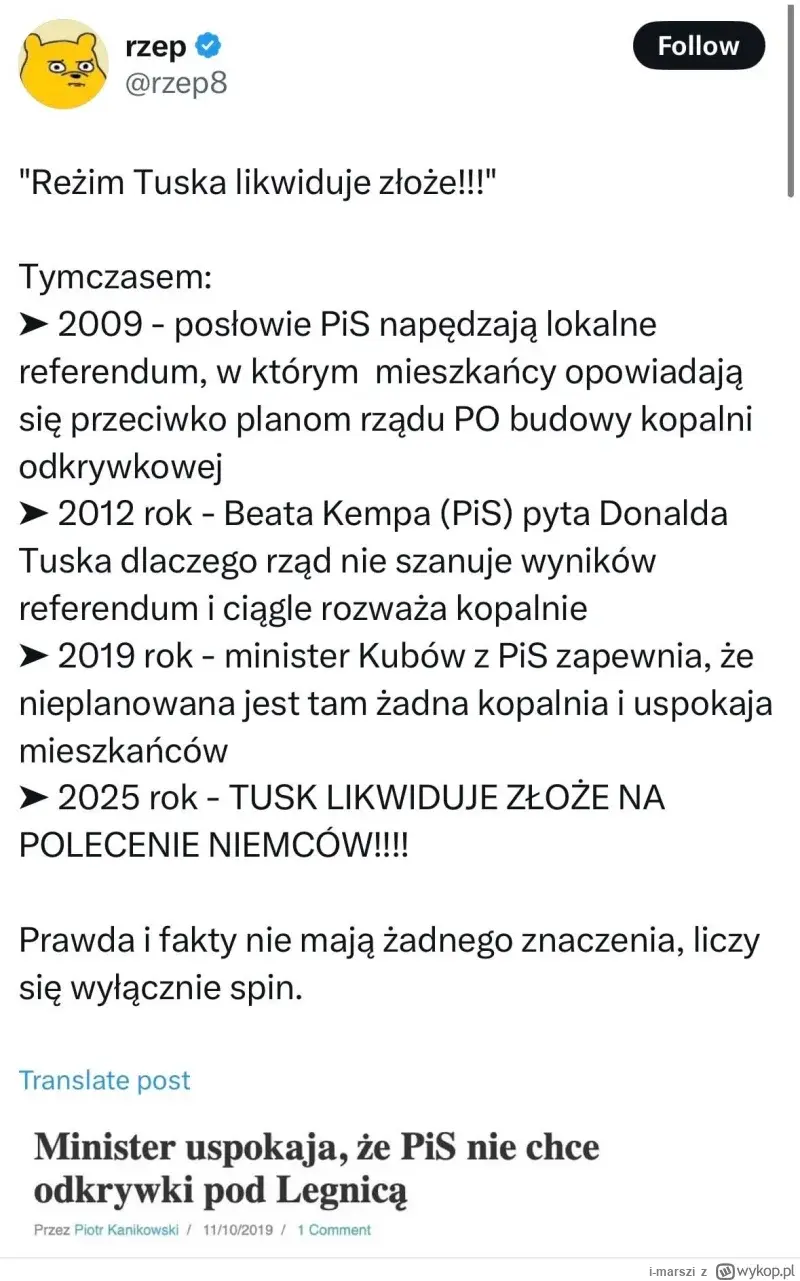 Stopa_Szopa - >Co do importu surowców, to pod Legnicą są gigantyczne zasoby węgla bru...