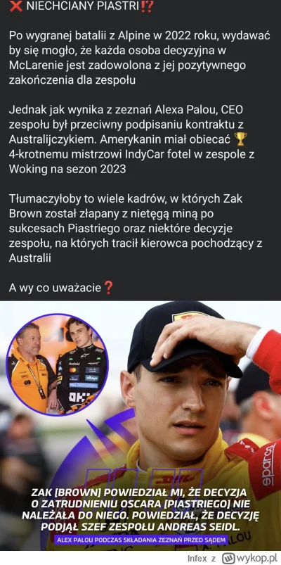 Infex - #f1 o ty Grubasie [dostęp do treści za opłatą Wykop +]