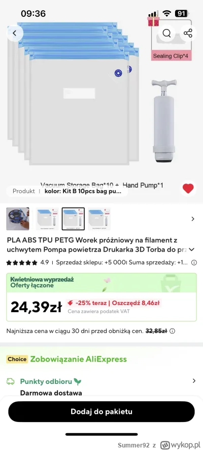 Summer92 - #druk3d czy takie próżniowe przechowywanie filemantu to dobre rozwiązanie?...