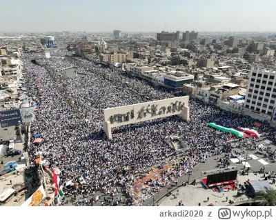 arkadi2020 - Demonstracja w Bagdadzie dosłownie po horyzont. #wojna #izrael