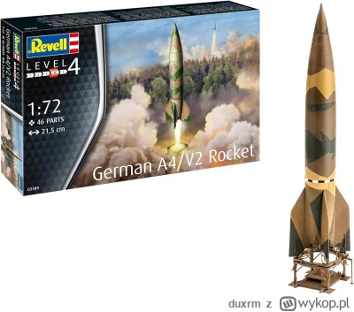 duxrm - Wysyłka z magazynu: PL
Revell 03309 Niemiecka rakieta A4/V2 w skali 1:72
Cena...