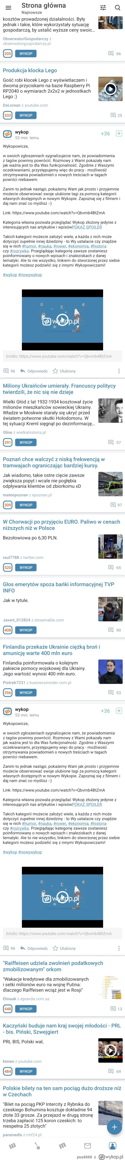 pss8888 - @wykop
i kolejny przypał, wasz wpis się dubluje w apce mobilnej