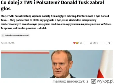 mariusz-madejczyk - Pisiory wyją, że "tak nie wolno" i że "TVN nie jest strategiczną ...
