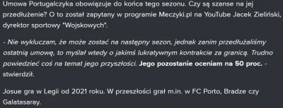 IdillaMZ - XD 
Jeżeli Jouse opuści legijny statek do jakiegoś cypryjskiego klubu czy ...