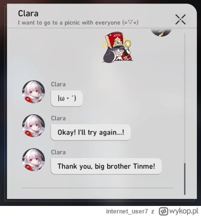 internet_user7 - Wchodzisz do gierki i pisze do ciebie Clara

To się nazywa życie ( ͡...
