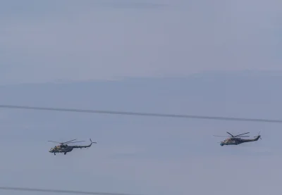 Saganis - A o to na zdjęciu Mi-8 pod opieką Mi-24, które dzisiaj naruszyły polską prz...