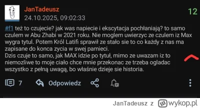 JanTadeusz - #f1 I choćby była ciemnosc zła się nie lękam. Gdyż Max jest mym pasterze...