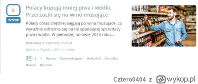 Cztero0404 - Jak jest u was rzeczywiście kupujecie mniej piwa i wódki a zamiast tego ...