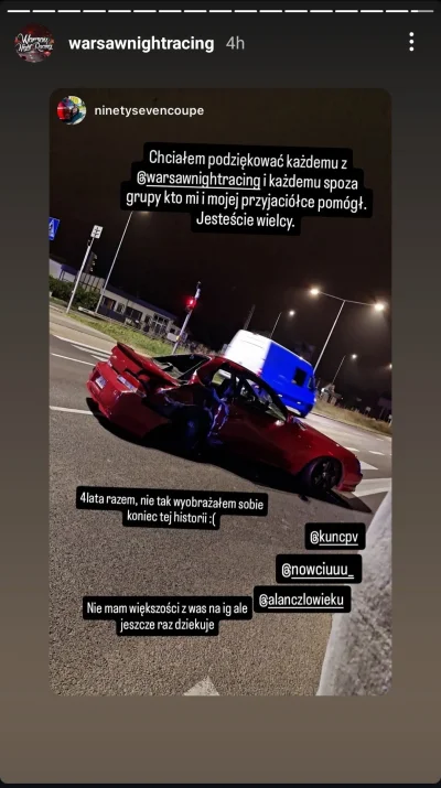 piip5 - @Wygrywzwyboru randomowe zdjęcie w środku nocy a jednak przejeżdża tam jakiś ...