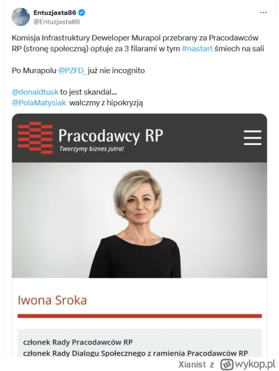 Xianist - W Polsce stronę "społeczną" reprezentują deweloperzy.
Źródło: https://x.com...