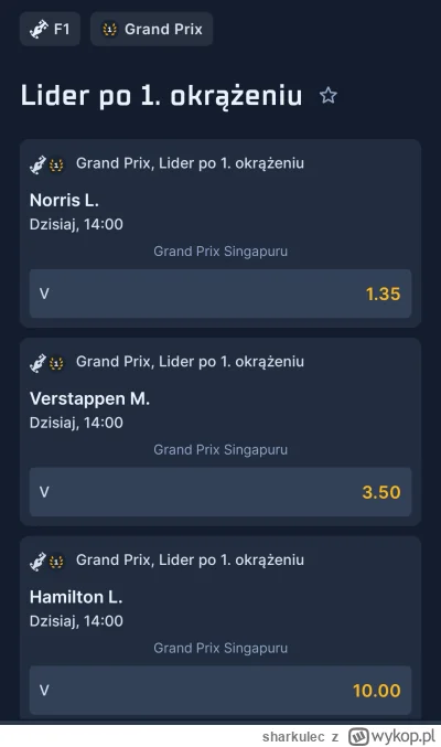 sharkulec - Grzech coś na Maxa nie postawić ( ͡° ͜ʖ ͡°)
 #f1