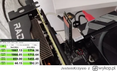 JestemKrzysio - Dysk NVMe 4.0 w gnieździe dedykowanym do karty wifi.

#komputery #pcm...