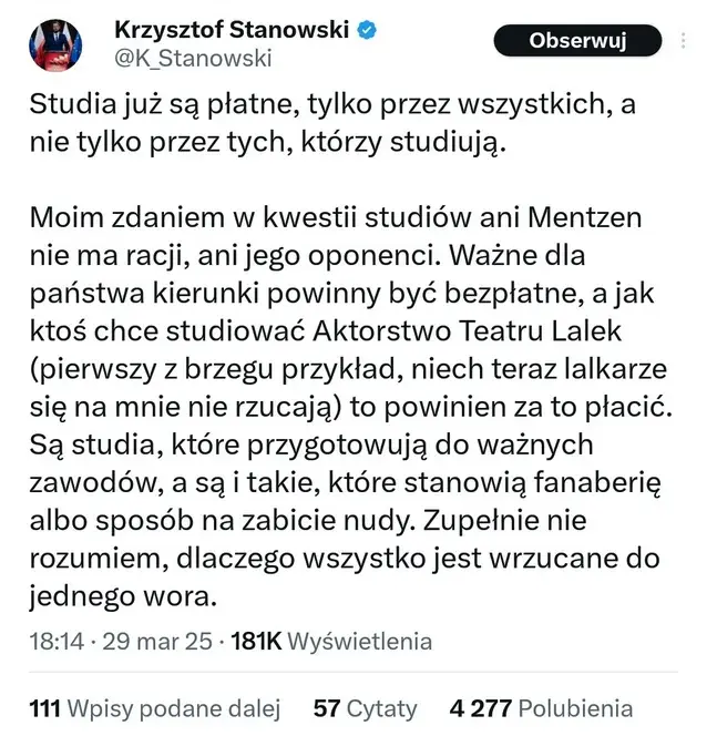 loginnawykoppl - Jeżeli już, to powinno być zupełnie odwrotnie. 

Masową edukację w U...