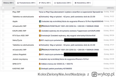 KolorZielonyNieJestNadzieja - Czy komuś jeszcze poczta na wp pieprznęła w ostatnim cz...